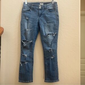 SO Juniors’ Distressed Blue Skinny Jeans 7